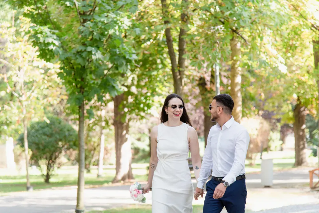 Couple lying on grass